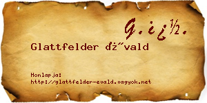 Glattfelder Évald névjegykártya